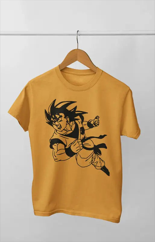 Boy Round Neck Half Sleeve Gokufly - 11Y / Golden Yellow